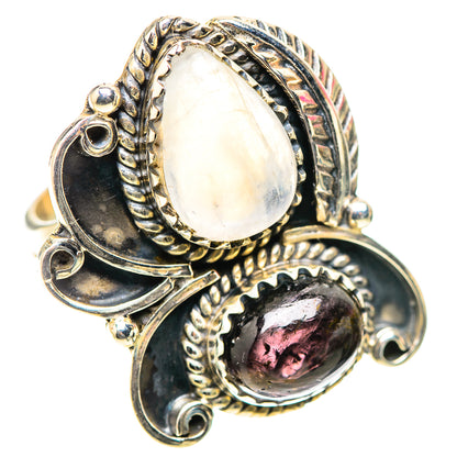Rainbow Moonstone, Amethyst Ring Size 8 (925 Sterling Silver) RING138431
