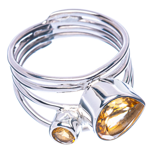 Premium Faceted Citrine 925 Sterling Silver Ring Size 6.5 (925 Sterling Silver) R2687