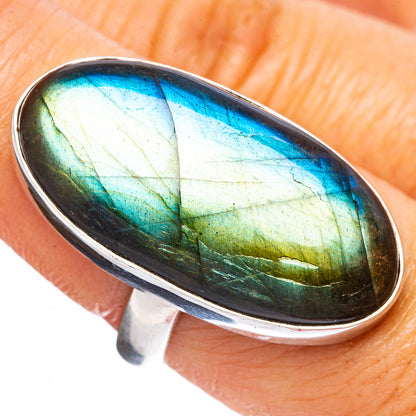 Labradorite Ring Size 7.75 (925 Sterling Silver) R3800
