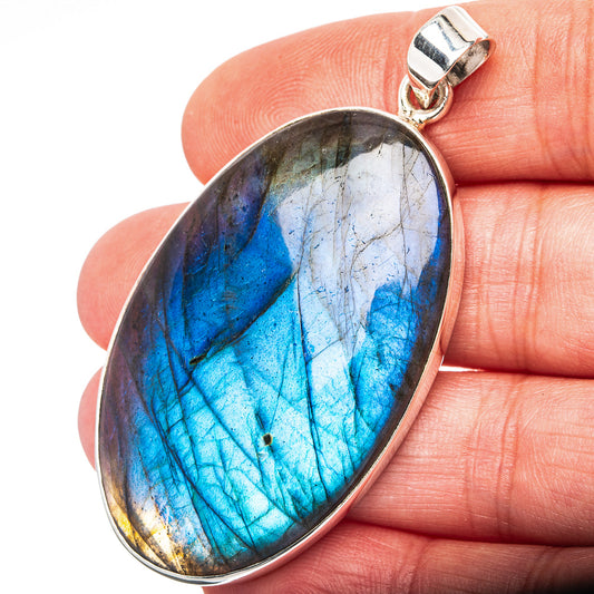 Labradorite Pendant 2 1/4" (.925 Sterling Silver)