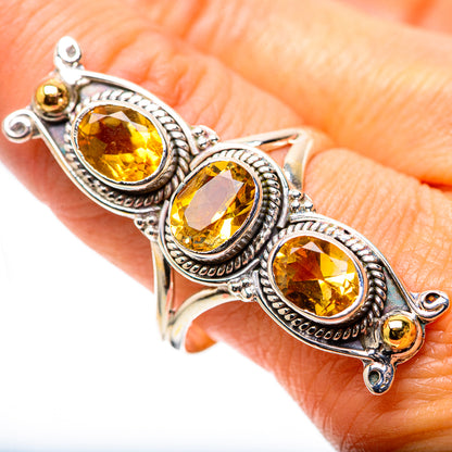 Large Faceted Citrine Ring Size 10.75 (925 Sterling Silver) RING138883