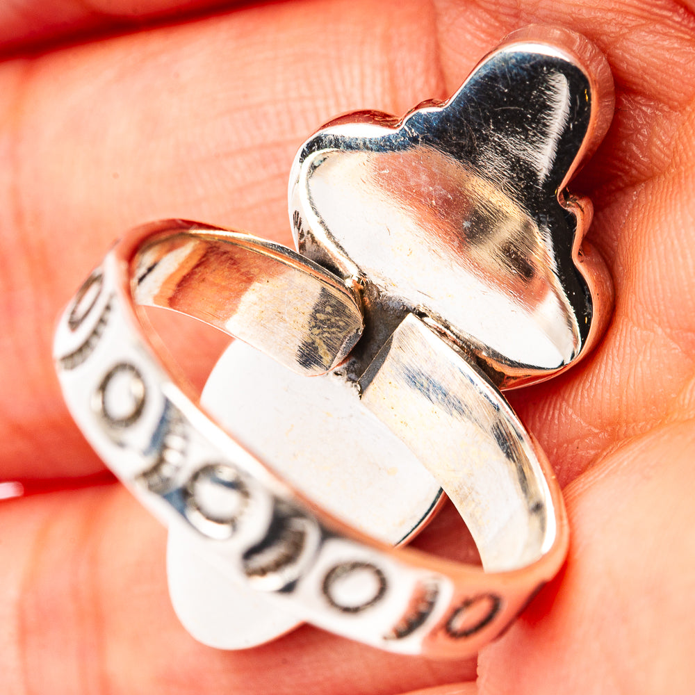 Exclusive Mohave Turquoise Ring Size 8 Adjustable (.925 Sterling Silver)