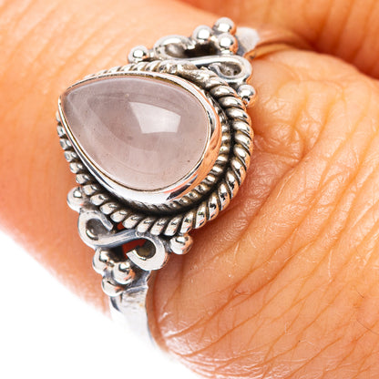 Rose Quartz Ring Size 7 (925 Sterling Silver) R5596