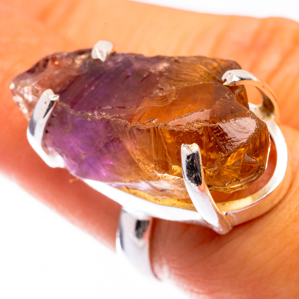 Large Raw Ametrine Ring Size 6.25 (925 Sterling Silver) R141213