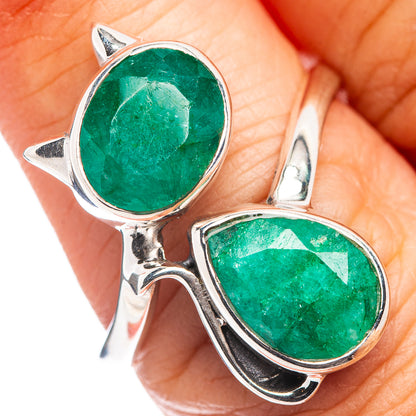 Green Sillimanite Cat Ring Size 8 (.925 Sterling Silver)