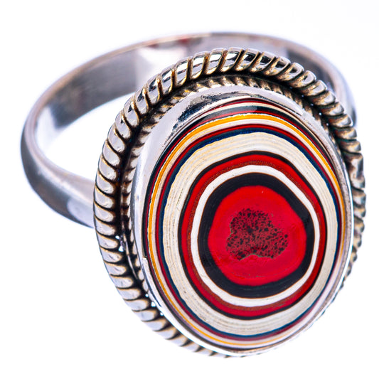 Fordite Ring Size 8.5 (925 Sterling Silver) R144576