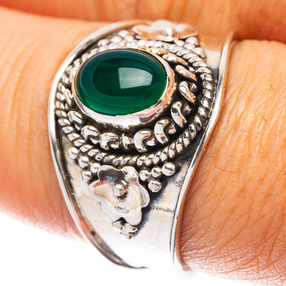 Green Onyx 925 Sterling Silver Ring Size 8.25 (925 Sterling Silver) R5428