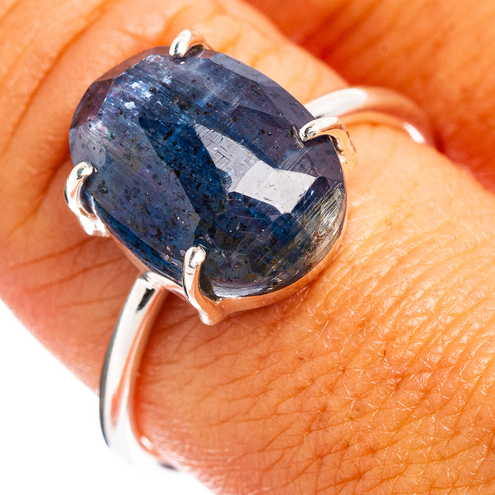 Faceted Kyanite Ring Size 9 (.925 Sterling Silver)
