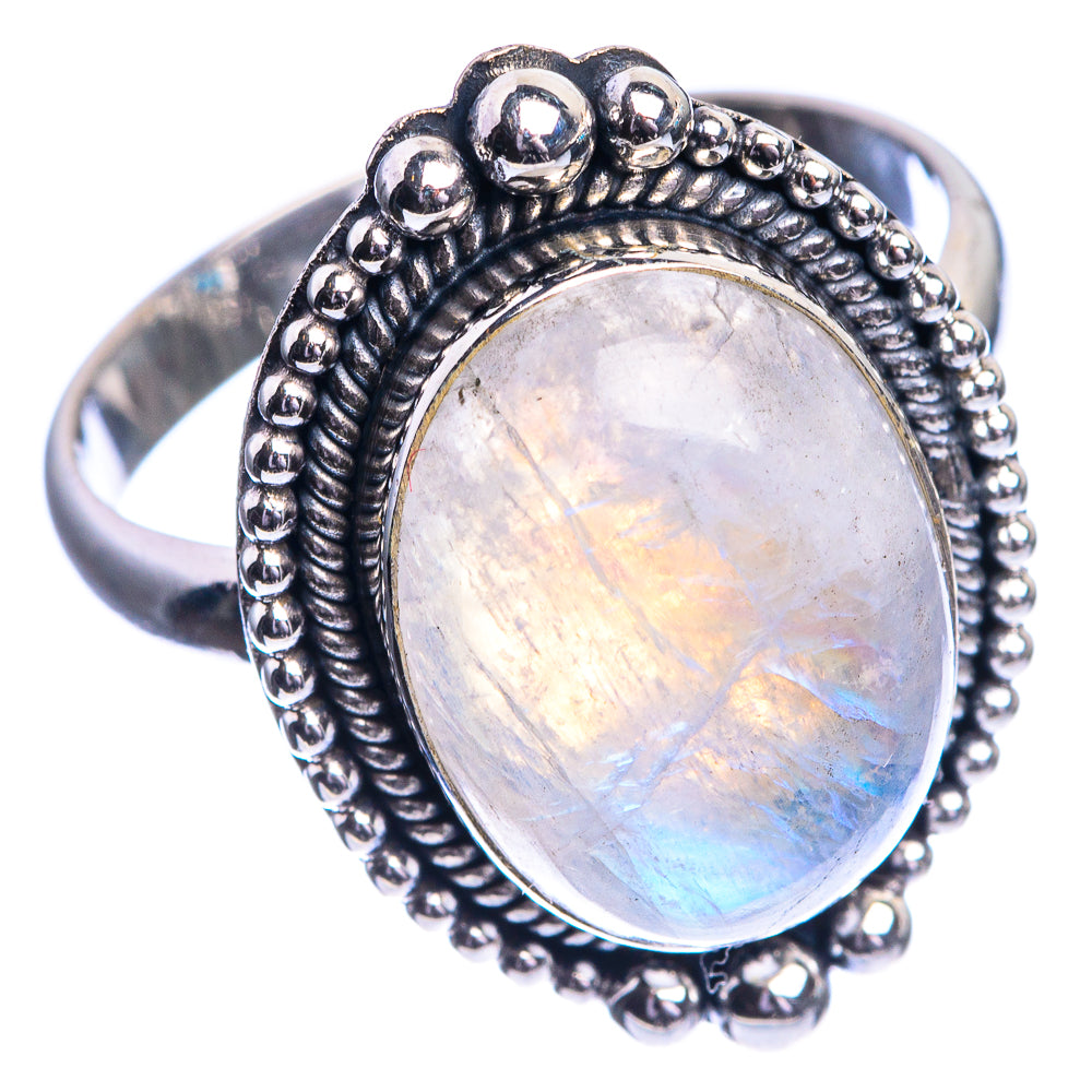 Rainbow Moonstone Ring Size 10 (925 Sterling Silver) R144158