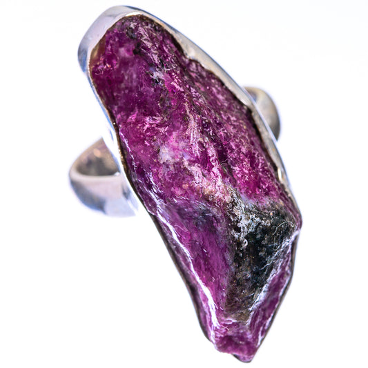Large Raw Ruby Zoisite Ring Size 6 (925 Sterling Silver) R141625