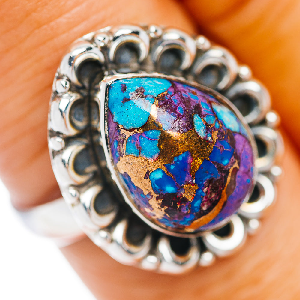 Purple Mojave Turquoise Ring Size 8 (.925 Sterling Silver)