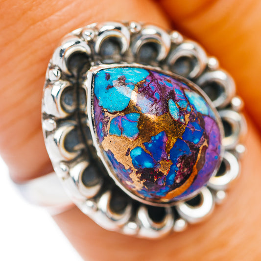 Purple Mojave Turquoise Ring Size 8 (.925 Sterling Silver)