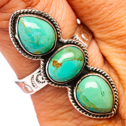 Exclusive Mohave Turquoise Ring Size 8 Adjustable (.925 Sterling Silver)