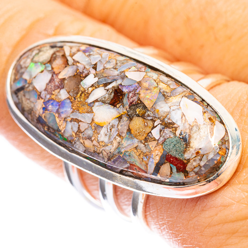 Large Brecciated Ethiopian Opal Ring Size 9 (925 Sterling Silver) R142720