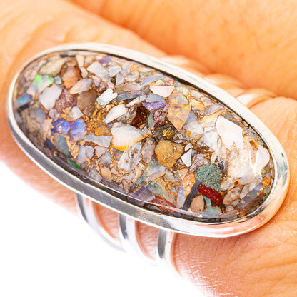 Large Brecciated Ethiopian Opal Ring Size 9 (925 Sterling Silver) R142720
