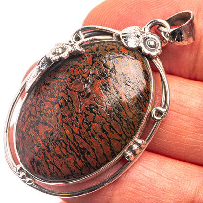 Dinosaur Bone Pendant 1 7/8" (925 Sterling Silver) P38811