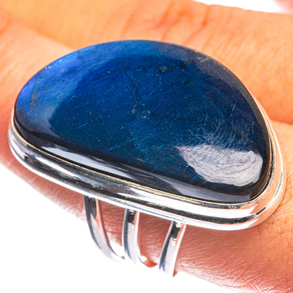 Huge Labradorite 925 Sterling Silver Ring Size 9.5