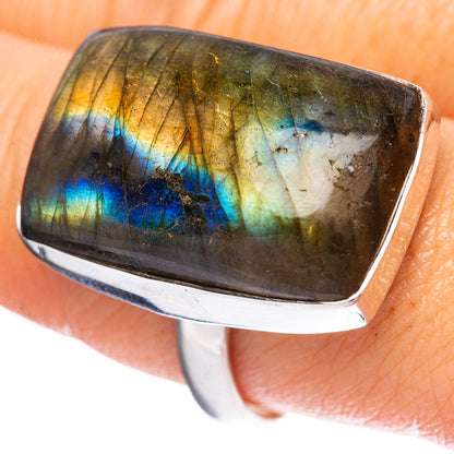 Labradorite Ring Size 9 (925 Sterling Silver) R3795