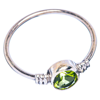 Peridot Dainty Ring Size 7.25 (925 Sterling Silver) R146951