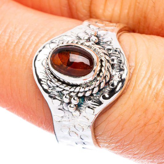 Amber Ring Size 7.5 (925 Sterling Silver) R3686