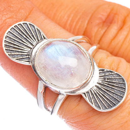 Rainbow Moonstone Ring Size 6 (925 Sterling Silver) R147248
