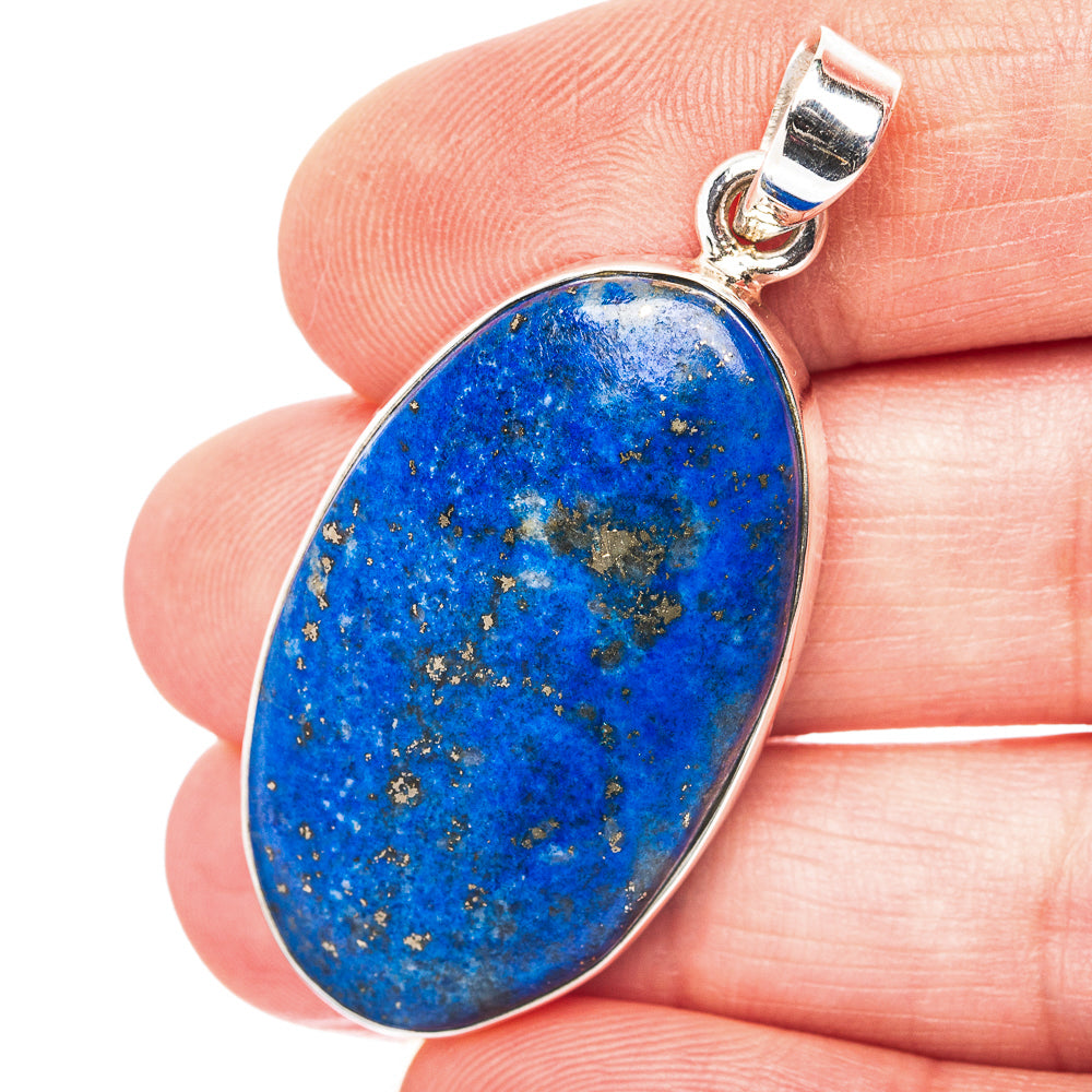 Lapis Lazuli Pendant 1 3/4" (.925 Sterling Silver)
