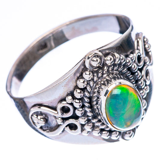 Rare Ethiopian Opal Ring Size 8 (925 Sterling Silver) R4324