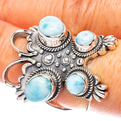 Larimar Large Butterfly Ring Size 7 (925 Sterling Silver) R3398