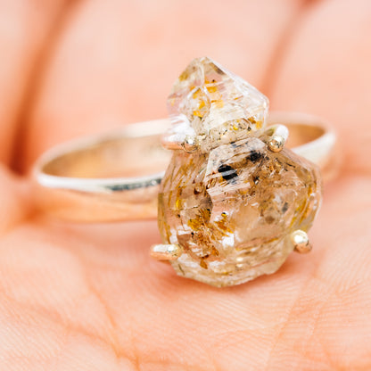 Petroleum Quartz Ring Size 9 (.925 Sterling Silver)