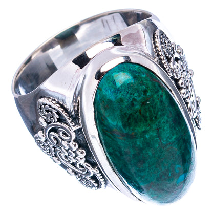 Premium Chrysocolla Ring Size 6.75 (.925 Sterling Silver)