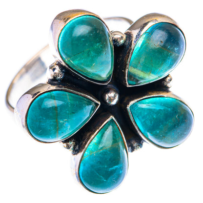 Large Blue Fluorite Ring Size 9 (925 Sterling Silver) RING140058