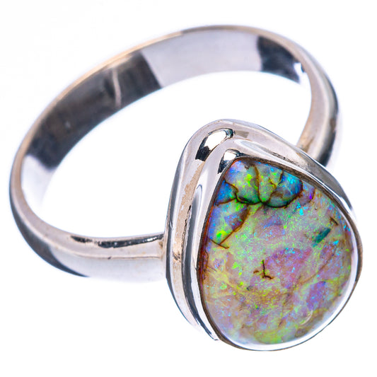 Rare Sterling Opal Ring Size 8 (925 Sterling Silver) R4413