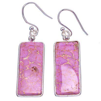 Phosphosiderite Earrings 1 5/8" (.925 Sterling Silver)