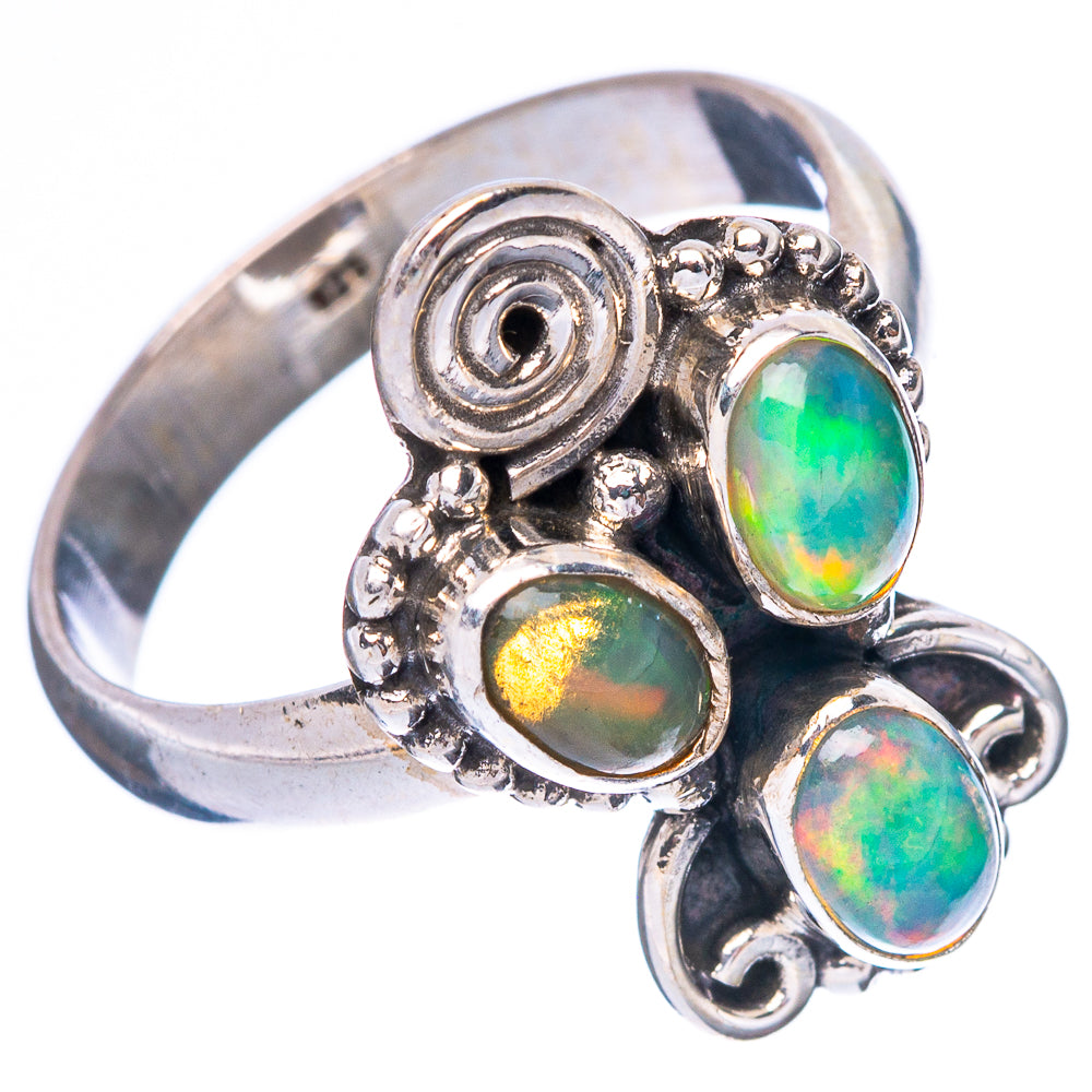 Rare Ethiopian Opal Ring Size 7.75 (925 Sterling Silver) R4340