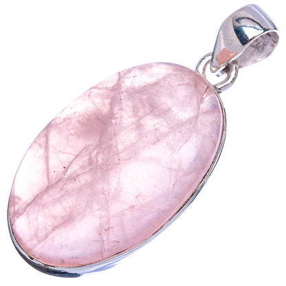 Rose Quartz Pendant 1 1/2" (925 Sterling Silver) P42150
