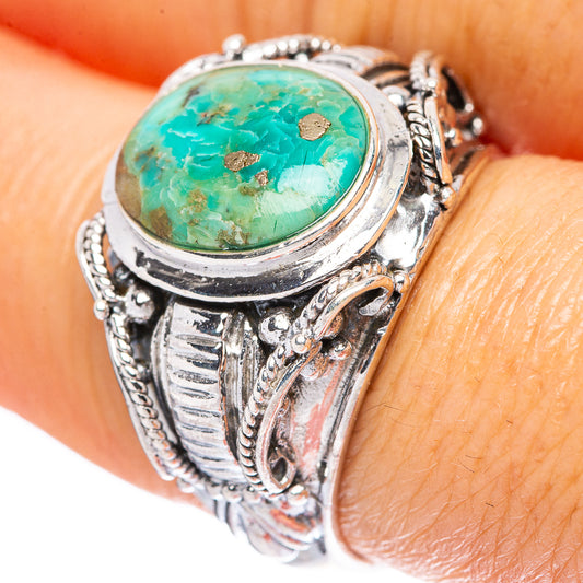 Rare Arizona Turquoise Ring Size 7.75 (925 Sterling Silver) R4461