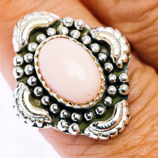 Pink Opal Ring Size 8.75 (.925 Sterling Silver)