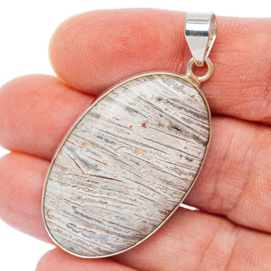 Premium Mexican Lattice Agate Pendant 1 7/8" (.925 Sterling Silver)