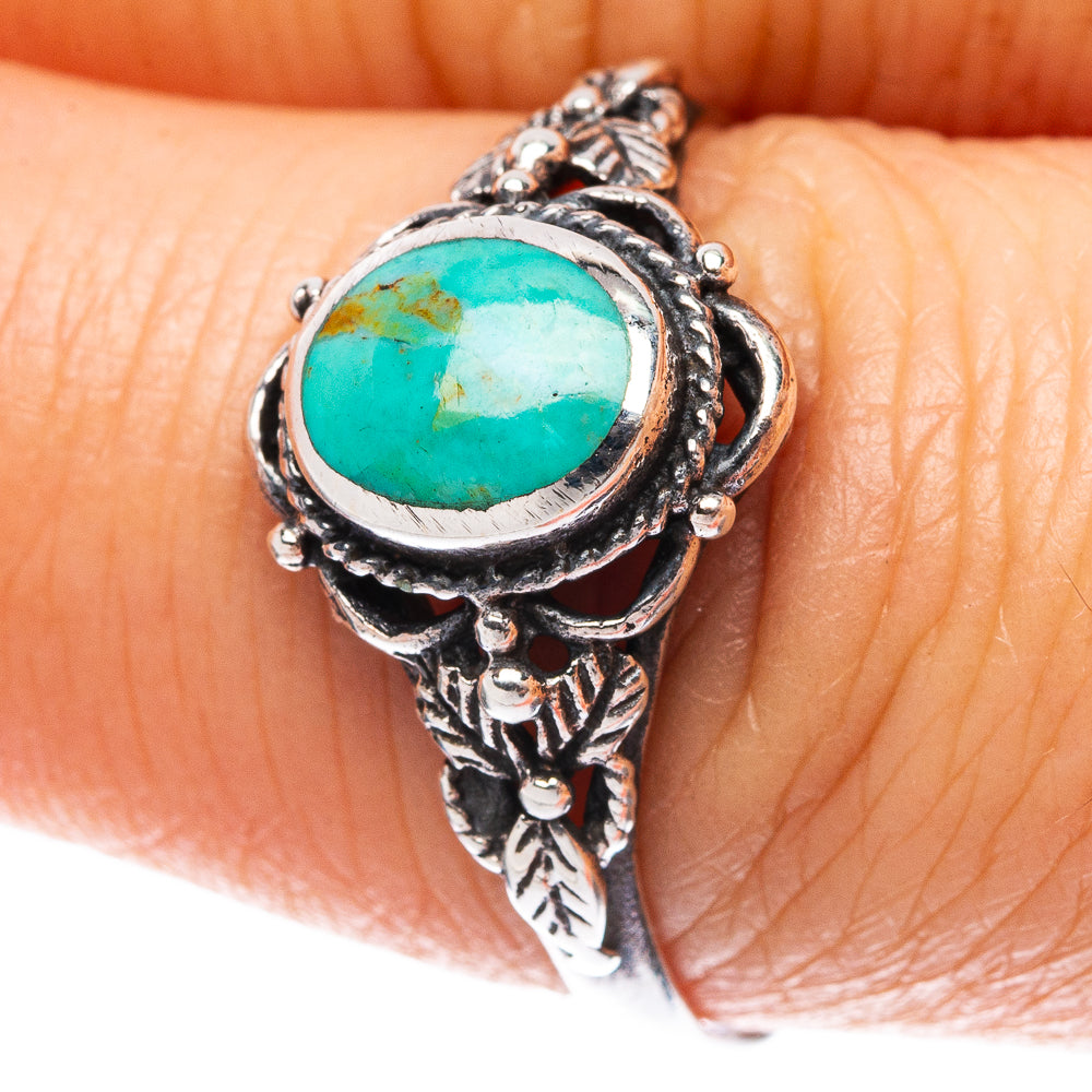Arizona Turquoise 925 Sterling Silver Ring Size 8.5 Ana Co R2523
