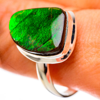 Canadian Ammolite Ring Size 10.75 (925 Sterling Silver) RING139770