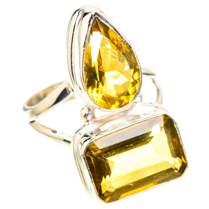 Large Faceted Citrine Ring Size 9 (925 Sterling Silver) RING138596