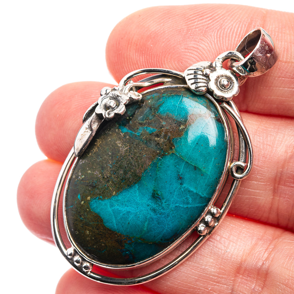 Shattuckite Pendant 1 3/4" (925 Sterling Silver) P38968