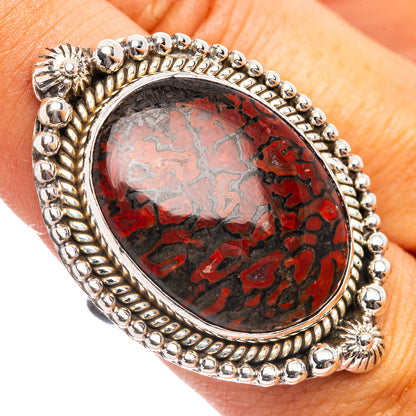 Premium Dinosaur Bone Ring Size 8.25 (.925 Sterling Silver)