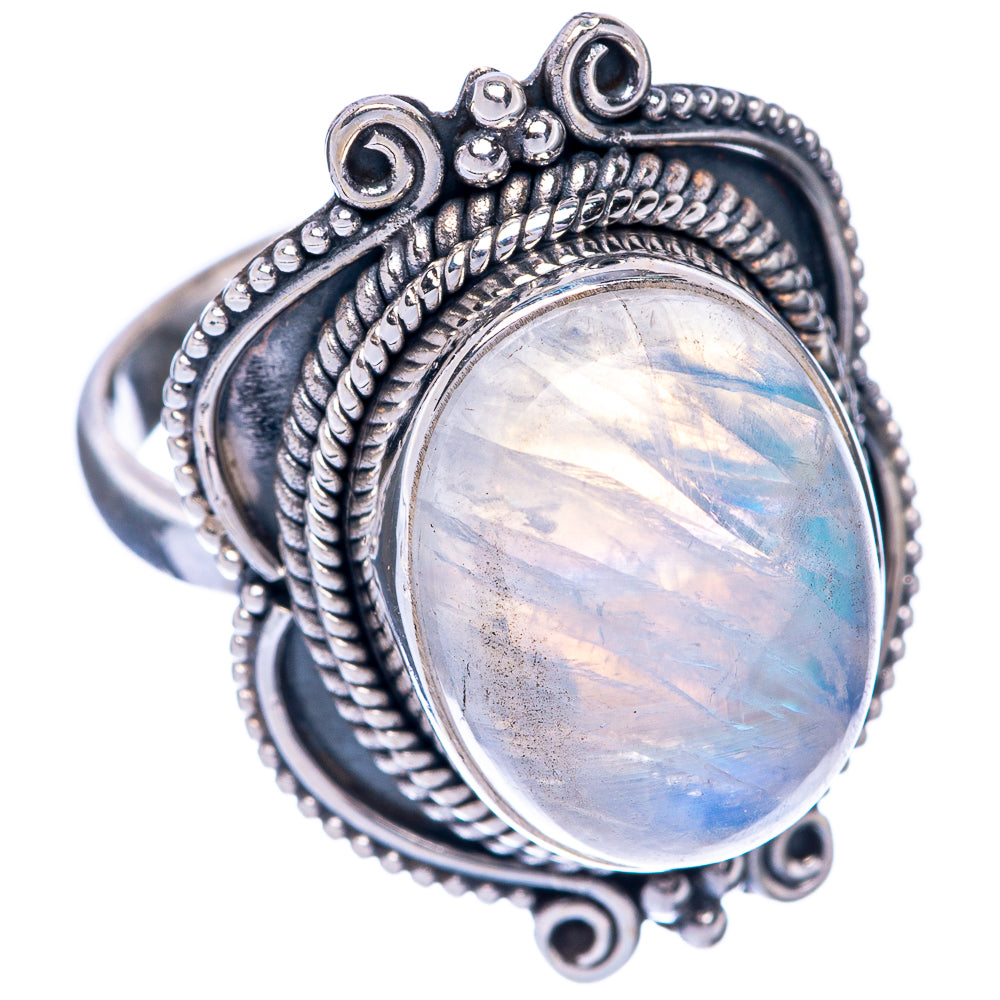 Rainbow Moonstone Ring Size 7.75 (925 Sterling Silver) R144875