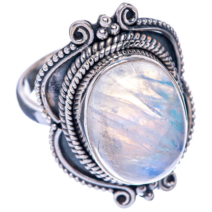Rainbow Moonstone Ring Size 7.75 (925 Sterling Silver) R144875