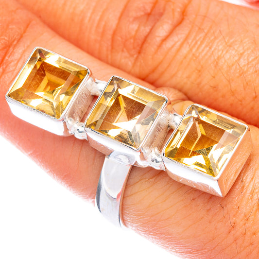 Large Faceted Citrine Ring Size 7.75 (925 Sterling Silver) R144530