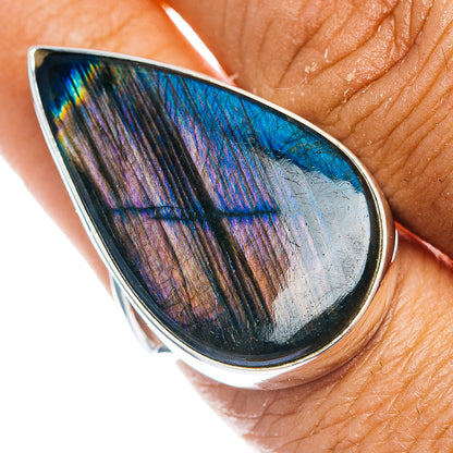 Premium Labradorite Ring Size 8.25 (.925 Sterling Silver)