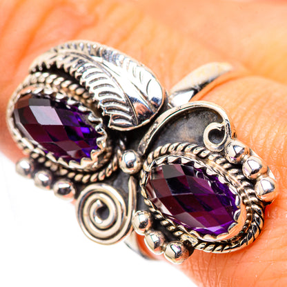 Faceted Amethyst 925 Sterling Silver Ring Size 8.25 (925 Sterling Silver) RING139591