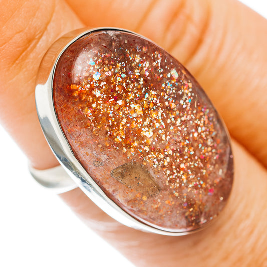 African Sunstone Size 6.75 (German Silver)