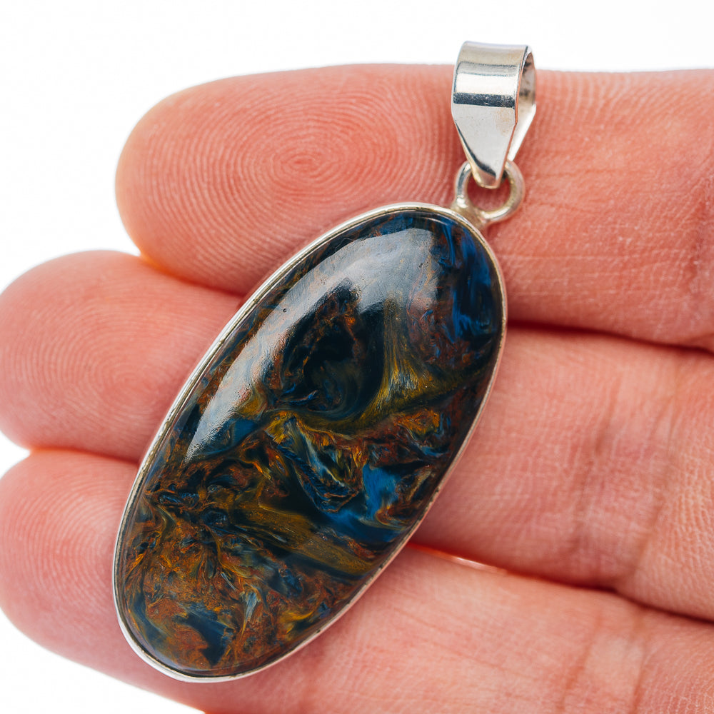 Premium Pietersite Pendant 1 7/8" (.925 Sterling Silver)